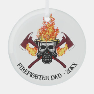 Firefighter Vater Benutzerdefiniertes Geschenk, pe Ornament Aus Glas