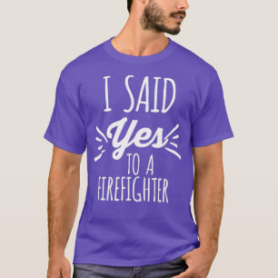 Firefighter Verlobte Future Bride Verlobung T-Shirt