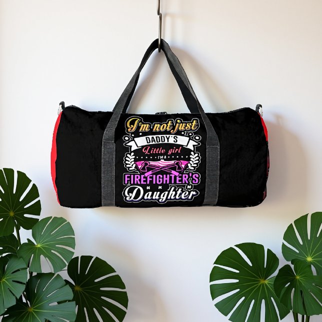 Firefighter's Daughter Proud Little Girl Duffle Bag (Von Creator hochgeladen)