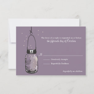 Fireflets carte RSVP & Mason Jar