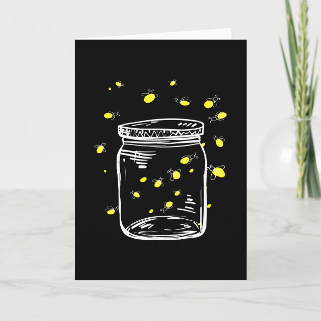 Fireflies Glas Jar Firefly Karte (Vorderseite)