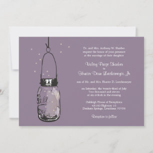 Fireflies & Mason Jar Invitations de mariage