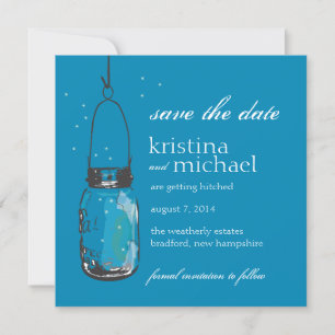 Fireflies & Mason Jar Save the Date
