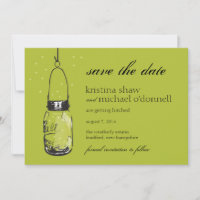 Fireflies & Mason Jar Save the Date