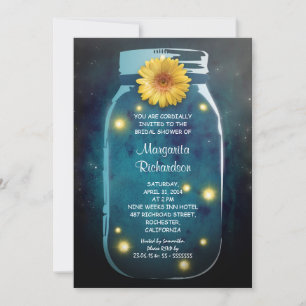 Fireflies & Mason Jar Whimsical Brautparty Einladung