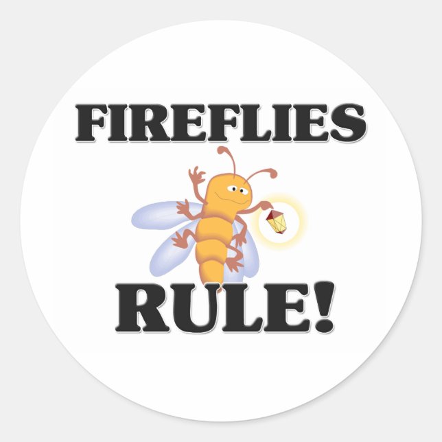 FIREFLIES-Regel! Runder Aufkleber (Vorderseite)