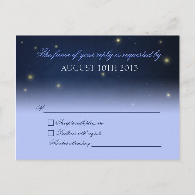 Fireflies UAWG Postcard Einladungspostkarte (Vorderseite)