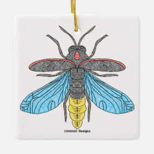 Firefly (blanc) - Ornement en céramique