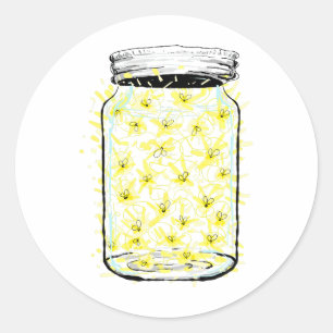 Firefly Frenzy Runder Aufkleber