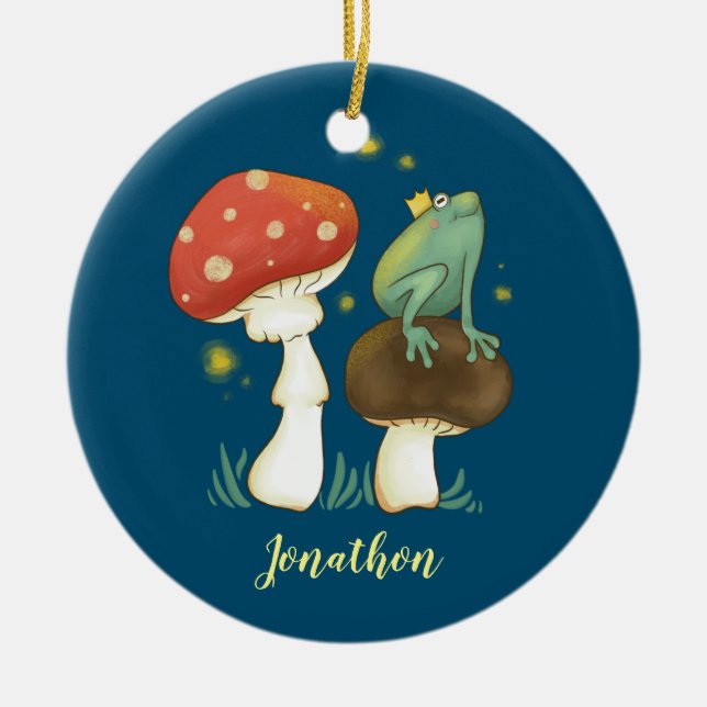 Firefly Frog Prince Personalisierte Keramik Orname Keramik Ornament (Vorne)