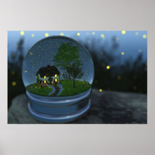 Firefly Globe Print Poster