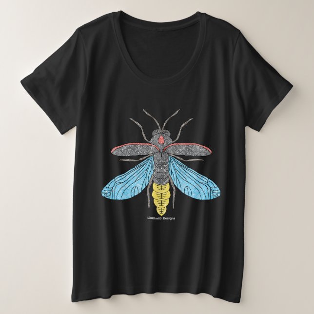 Firefly (lebendig) - T-Shirt für Damen in Übergröß (Design vorne)