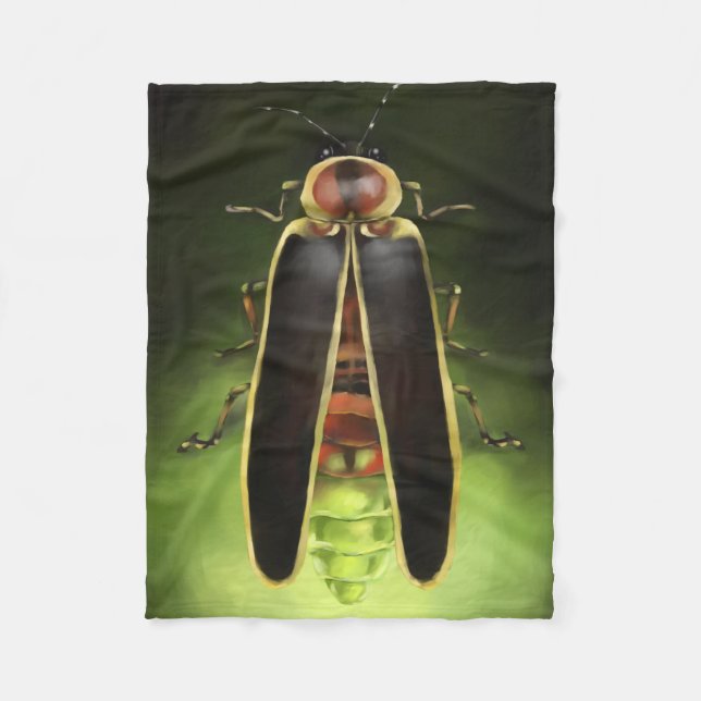 Firefly Lightning Bug - Indiana Staat Bug Fleecedecke (Vorderseite)