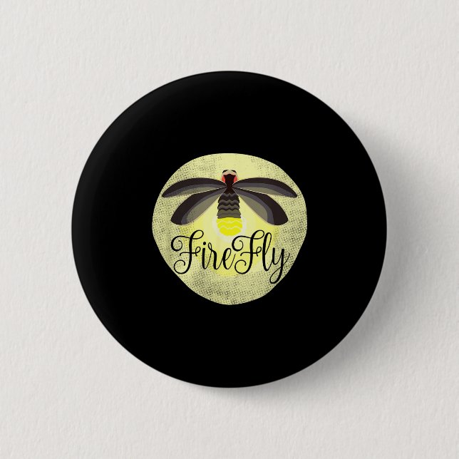 Firefly Lightning Bug Summer Gift Button (Vorderseite)