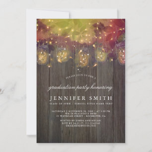 Firefly Lights und Mason Jars Graduation Party Einladung