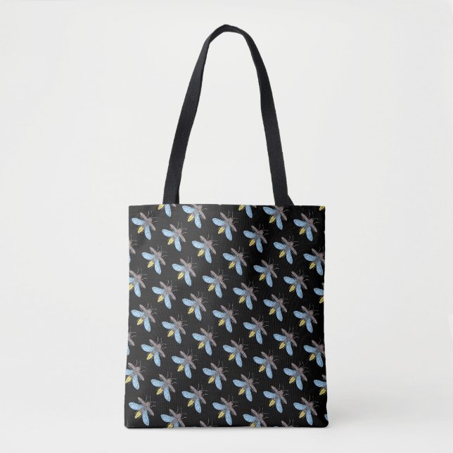 Firefly (Muster schwarz) - Tote Tasche (Vorderseite)