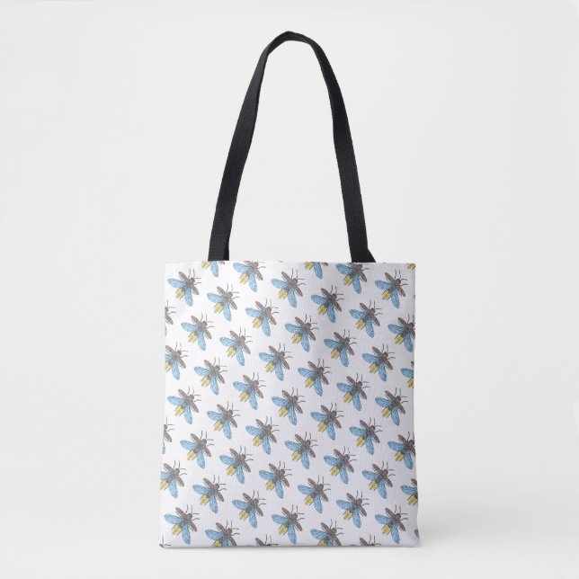 Firefly (Muster weiß) - Tote Tasche (Vorderseite)
