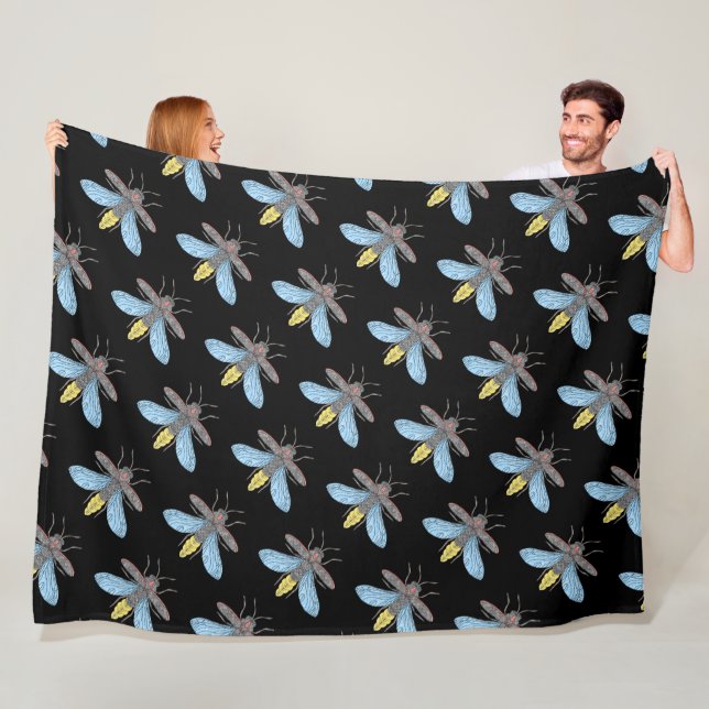 Firefly (schwarz) - Fleece Blanket (Beispiel)
