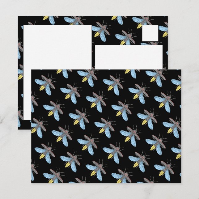 Firefly (schwarz) - Postkarte (Vorne/Hinten)