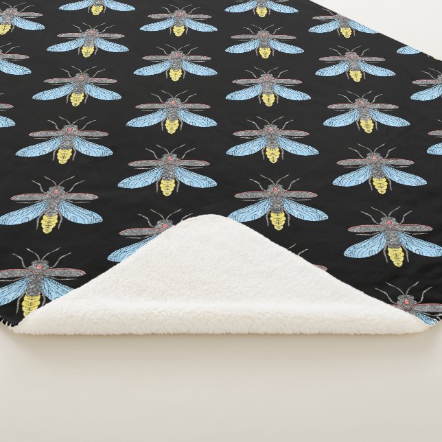 Firefly (schwarz) - Sherpa Blanket Sherpadecke (3/4)