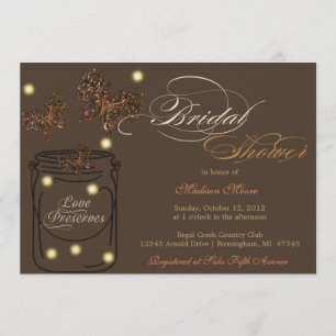 Firefly und Mason Jar Brautparty - Fall Einladung