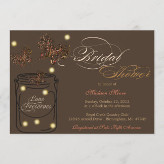 Firefly und Mason Jar Brautparty - Fall Einladung