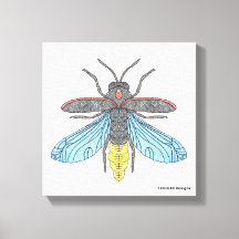 Firefly (weiß) - Canvas Print