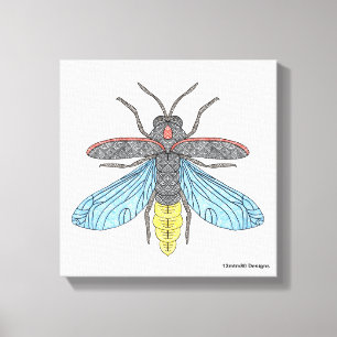 Firefly (weiß) - Canvas Print Leinwanddruck