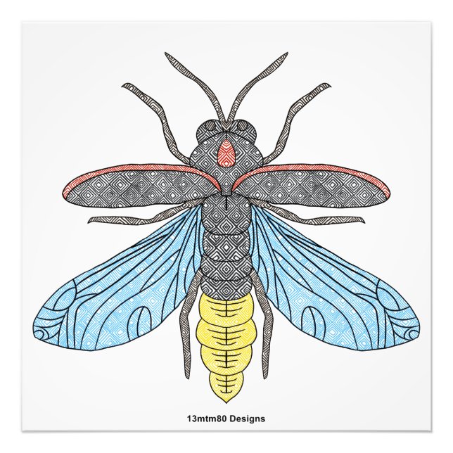 Firefly (weiß) - Foto Print (Vorne)