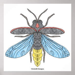 Firefly (weiß) - Plakatdruck Poster