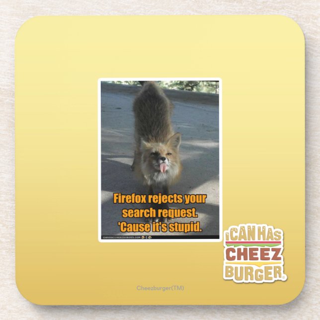 Firefox Ausschüsse Getränkeuntersetzer (Vorderseite)