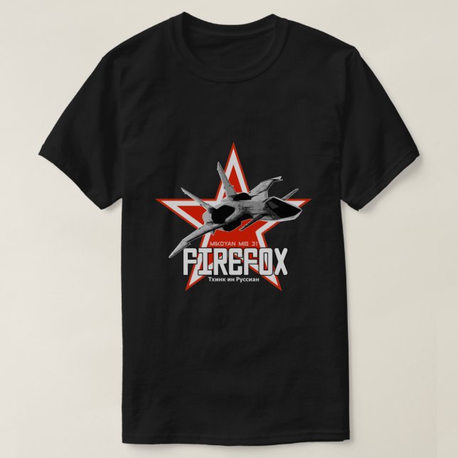 Firefox - Denken Sie an Russisch, Inspiriert von F T-Shirt (Design vorne)