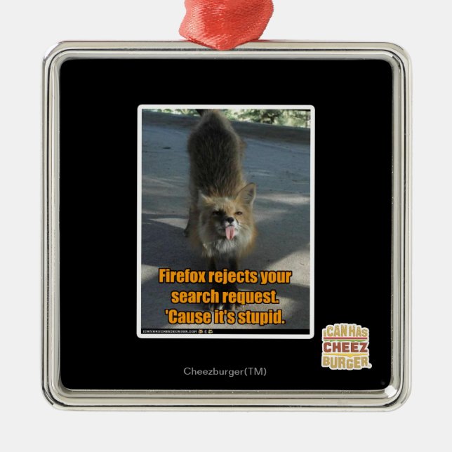 Firefox lehnt ab silbernes ornament (Vorne)