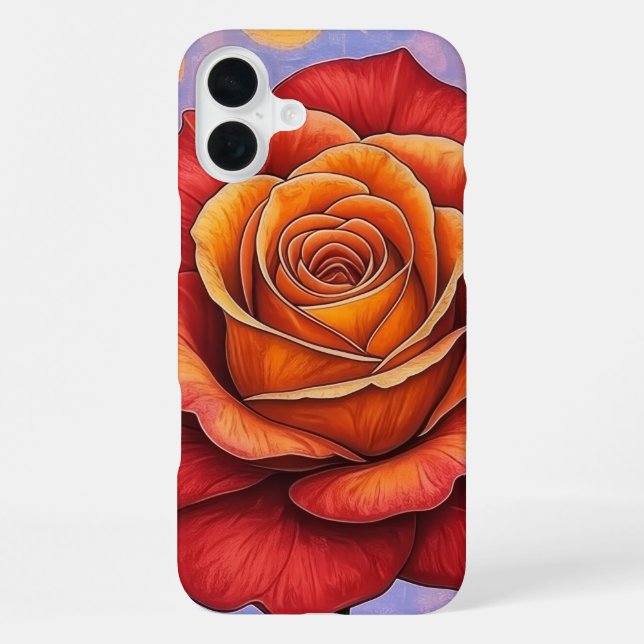 Fireheart Rose Phone Case iPhone 16 Plus Hülle (Rückseite)