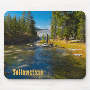 Firehole River Upper Geyser-Becken Yellowstone Mousepad