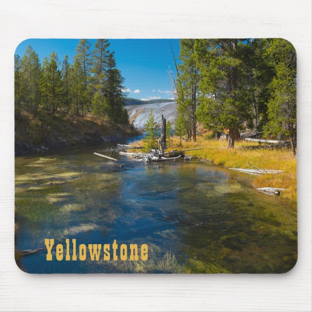 Firehole River Upper Geyser-Becken Yellowstone Mousepad (Vorne)