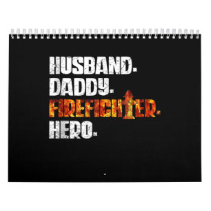 Fireman American Flag Red Line US Feuerwehrmann Va Kalender