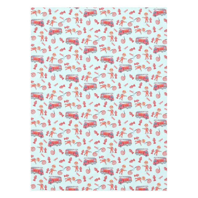 Fireman Birthday Party Tischdecke (Vorderseite)