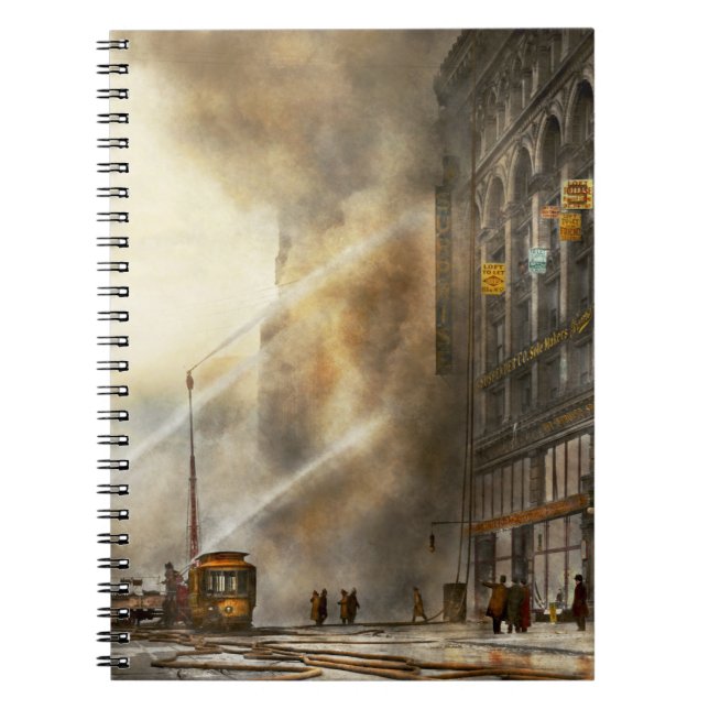 Fireman - Brooklyn NY - Überraschung 1909 Notizblock (Vorderseite)