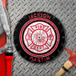 Fireman Emblem Dartboard Dartscheibe<br><div class="desc">Das Fireman Emblem Dart Board ist eine großartige Möglichkeit,  Ihre Unterstützung zu zeigen und dabei Spaß zu haben. Einfach mit Ihrem Namen und Initial anpassen. . Passen Sie mit der Schaltfläche Design bearbeiten an Ihren Stil an.</div>