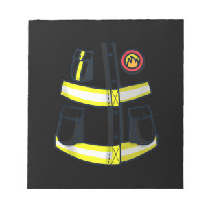Fireman Firefighter Costume Halloween Notizblock