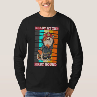 Fireman Firehose Axe Firetruck Fire Water Siren Re T-Shirt