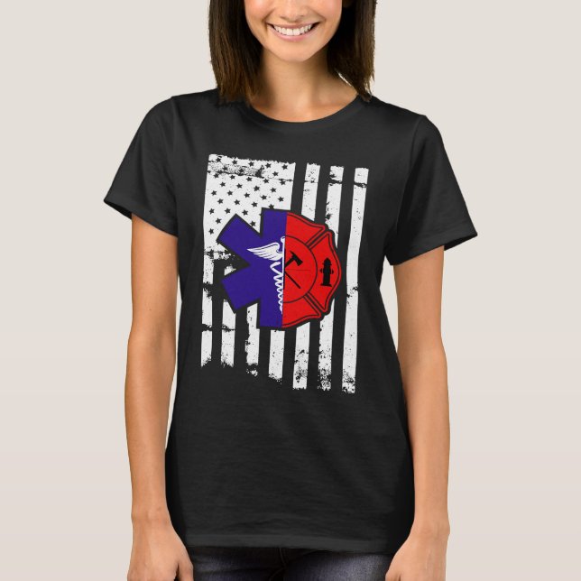 Fireman  for all Fire Heros & Red Line Fans Firefi T-Shirt (Vorderseite)