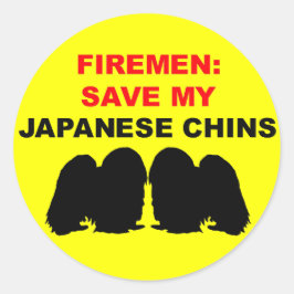 Fireman Rettete mein Japanisch Chinesisch Runder Aufkleber