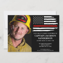 Fireman Thin Red Firefighter Foto Rentirement