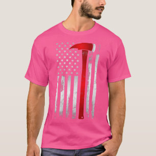 Fireman Thin Red Line American Flag Ax Geschenk fü T-Shirt