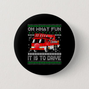 Fireman Ugly Christmas - Feuerzug Button