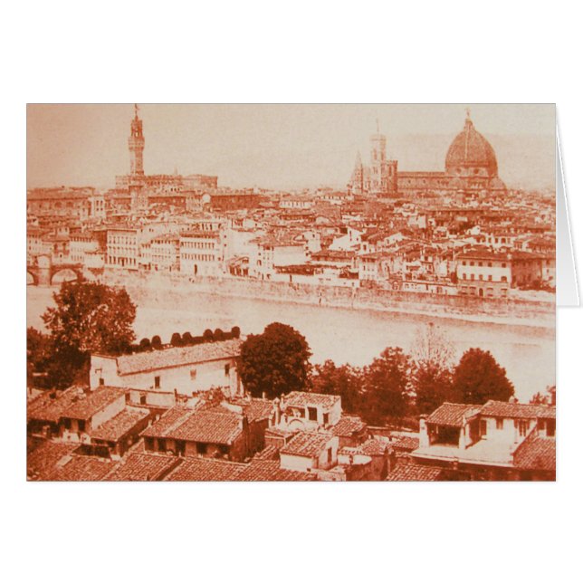 FIRENZE - ANTIQUE FLORENCE PANORAMIQUE VIEW 1859 (Devant horizontal)