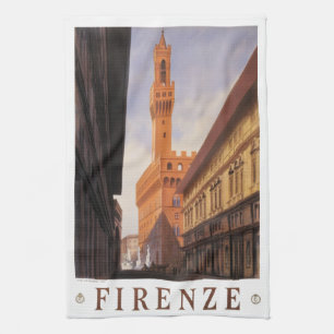 Firenze, Florenz, Palazzo Vecchio, Vintage Italien Geschirrtuch