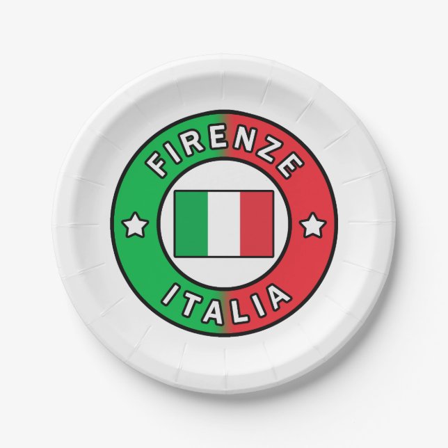 Firenze Italia Pappteller (Vorderseite)